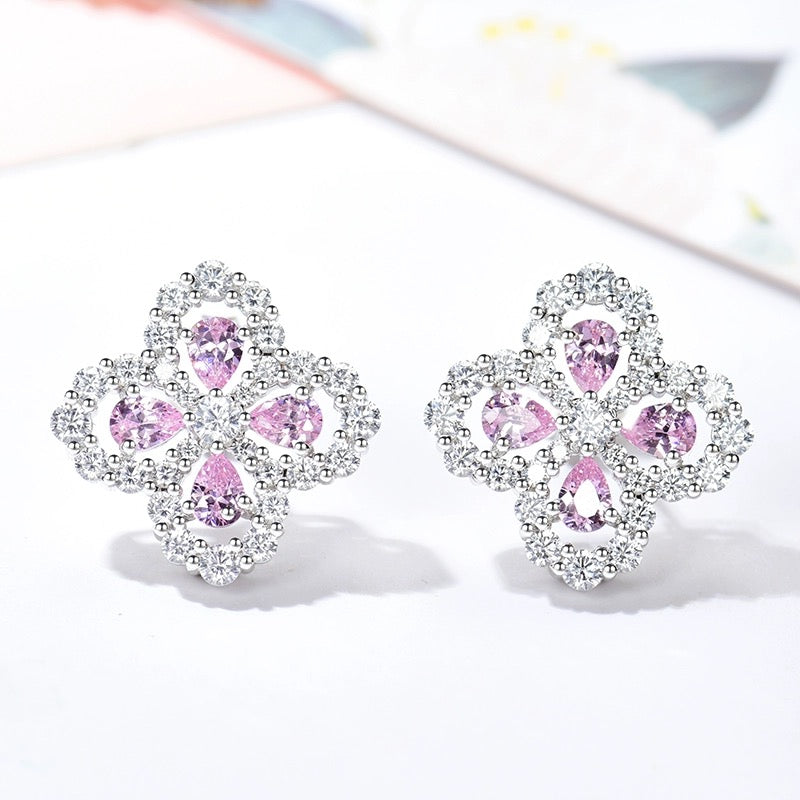 „Dream“-Ohrringe, vollflächiges Motiv mit Diamanten, 16 mm