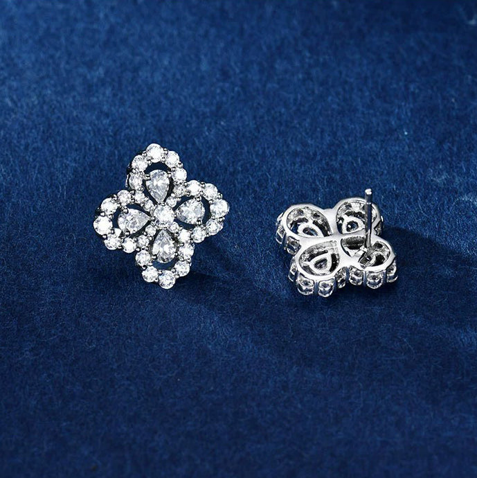 „Dream“-Ohrringe, vollflächiges Motiv mit Diamanten, 16 mm