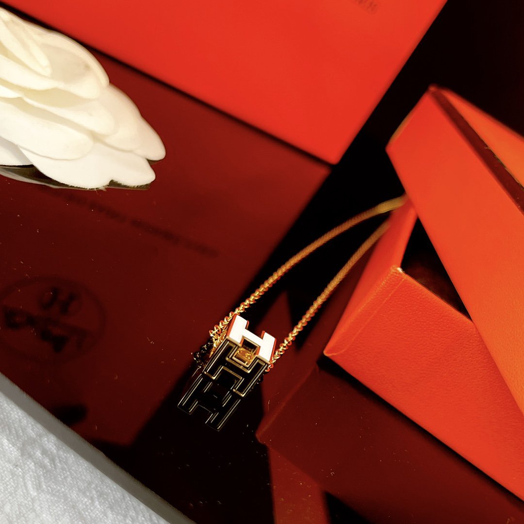 ¡®Dream¡¯H WEISSES, QUADRATISCHES GOLDHALSBAND