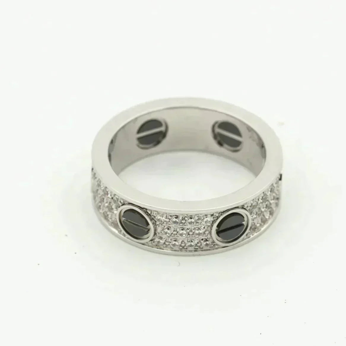 「ドリーム」ラブリング 5.5MM ダイヤモンドパヴェセラミック