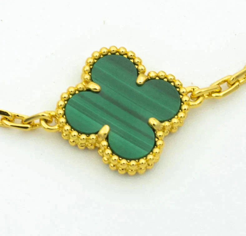 [Dream]New CLOVER 5 MOTIF MALACHITE ブレスレット コレクション