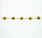 [Dream]New  CLOVER 5 MOTIFS TIGER EYE BRACELET COLLECTION