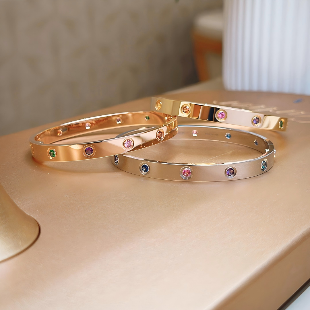 [Dream JURI]2026 RAINBOW LOVE BRACELET 6.1MM  10 DIAMONDS