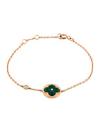 ¡®Dream¡¯SUN MALACHITE 1 DIAMOND PINK GOLD BRACELET