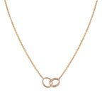 „Dream“LIEBESHALSKETTE DOPPELRING ROSÉGOLD