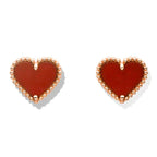 „Dream“HEART CARNELIAN OHRSTECKER