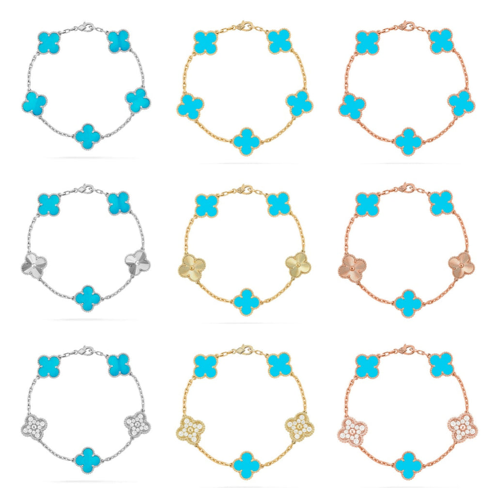 [Dream]Neue CLOVER 5 MOTIV TÜRKIS ARMBAND KOLLEKTION
