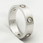 「ドリーム」ラブリング 5.5MM 6ダイヤモンド シルバー