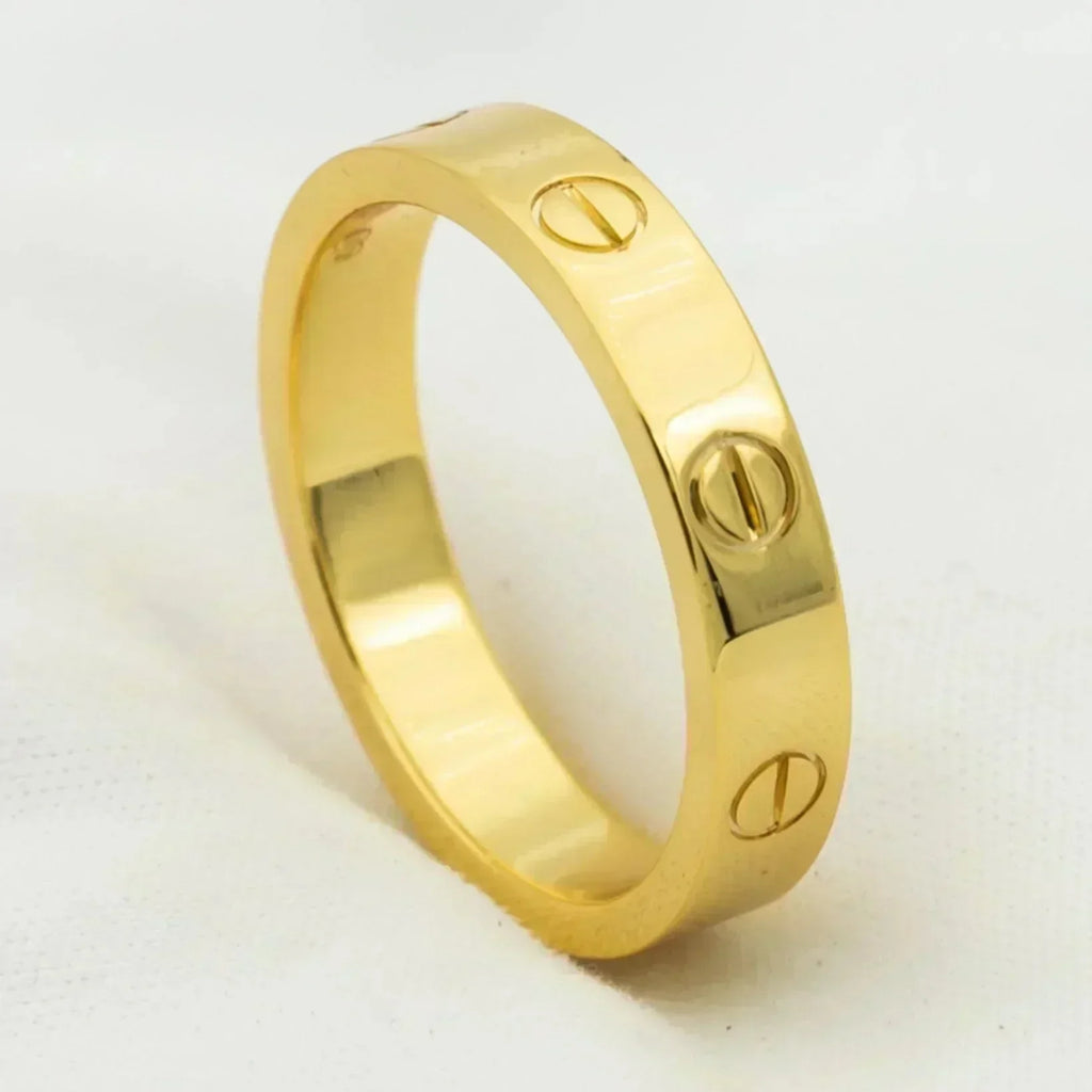 「ドリーム」ラブリング 4MM 1ダイヤ ゴールド