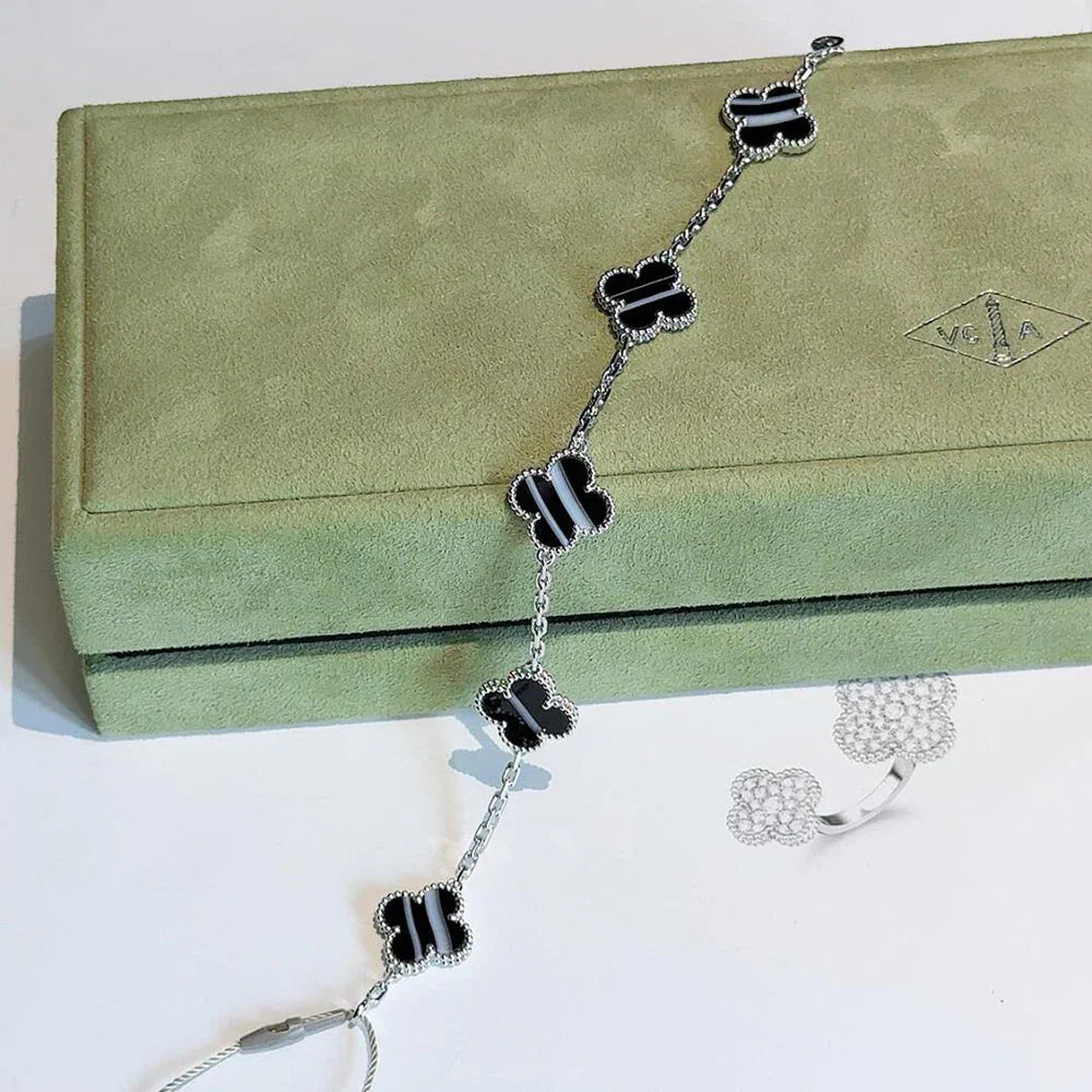 [Dream]新作 クローバー 5 モチーフ パルサーストーン ブレスレットコレクション