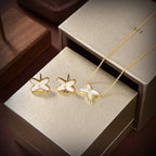 ¡®Dream¡¯JEUX DE WHITE MOP GOLD DIAMOND EARRINGS