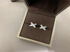 ¡®Dream¡¯JEUX DE WHITE MOP SILVER DIAMOND EARRINGS