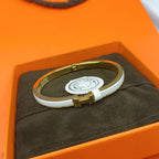 Klassisches "Dream"-Emaille-Armband in Weiß, 8 mm