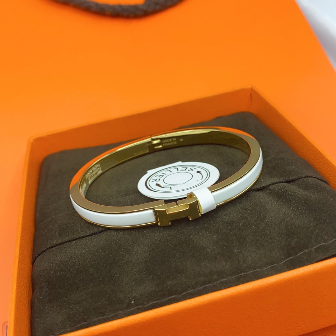 ¡®Dream¡¯CLASSIC HM CLIC WHITE 8MM ENAMEL BRACELET