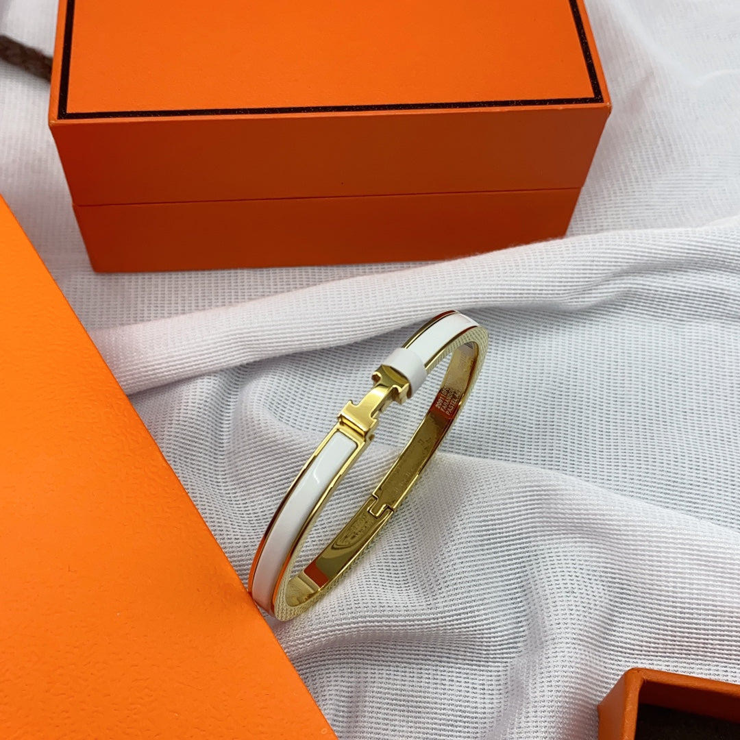 ¡®Dream¡¯CLASSIC HM CLIC WHITE 8MM ENAMEL BRACELET