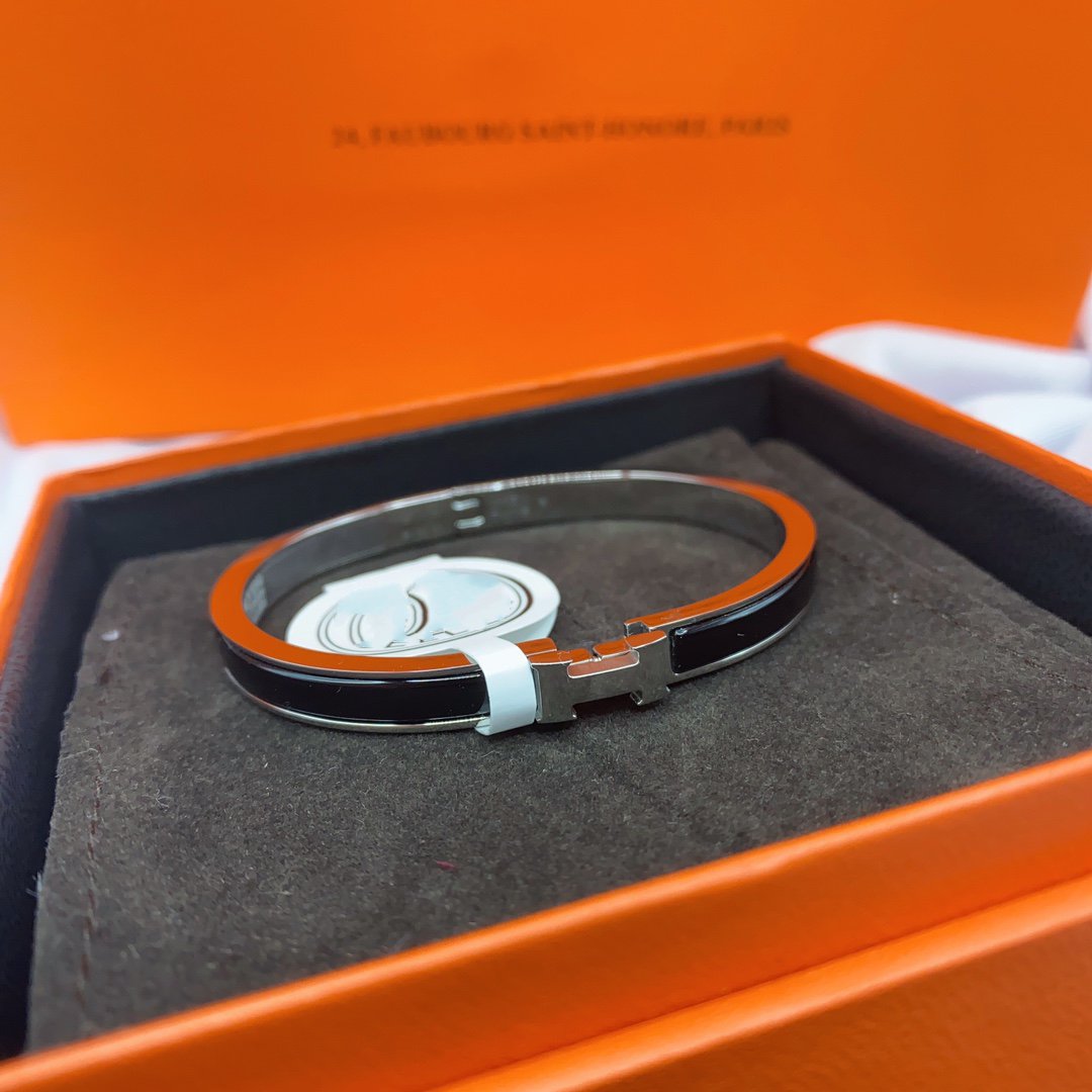 ¡®Dream¡¯CLASSIC HM CLIC BLACK 8MM ENAMEL BRACELET