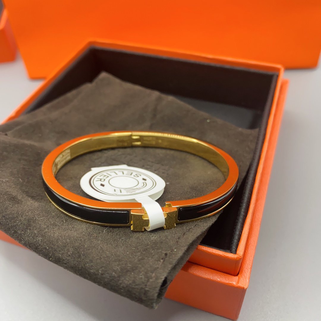 ¡®Dream¡¯CLASSIC HM CLIC BLACK 8MM ENAMEL BRACELET