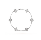 „Dream“CLOVER 6 MOTIV SILBER-DIAMANT-ARMBAND