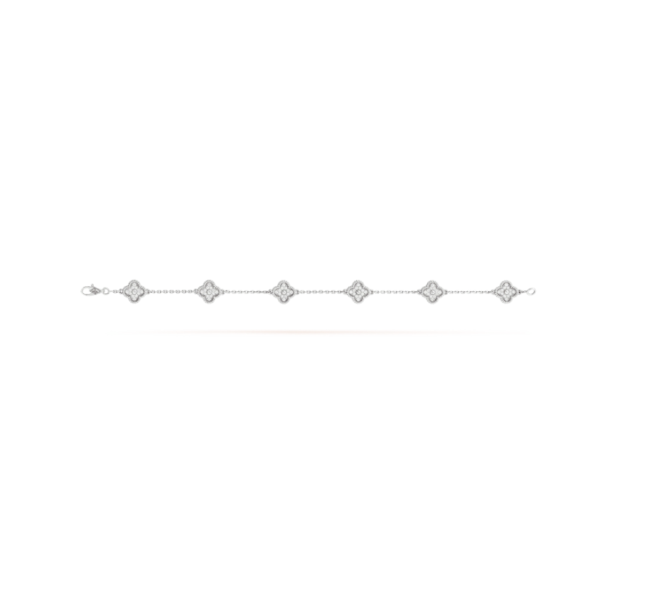 „Dream“CLOVER 6 MOTIV SILBER-DIAMANT-ARMBAND