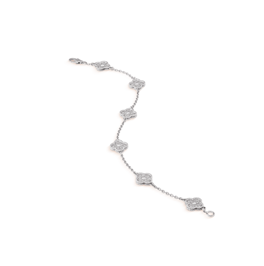 „Dream“CLOVER 6 MOTIV SILBER-DIAMANT-ARMBAND