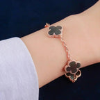 [Dream]New CLOVER 5 MOTIF GRAY MOP BRACELET COLLECTION