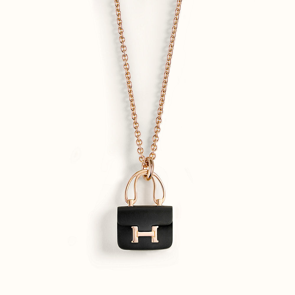 ¡®Dream¡¯CONSTANCE SCHWARZ ANHÄNGER ROSÉGOLD KETTE