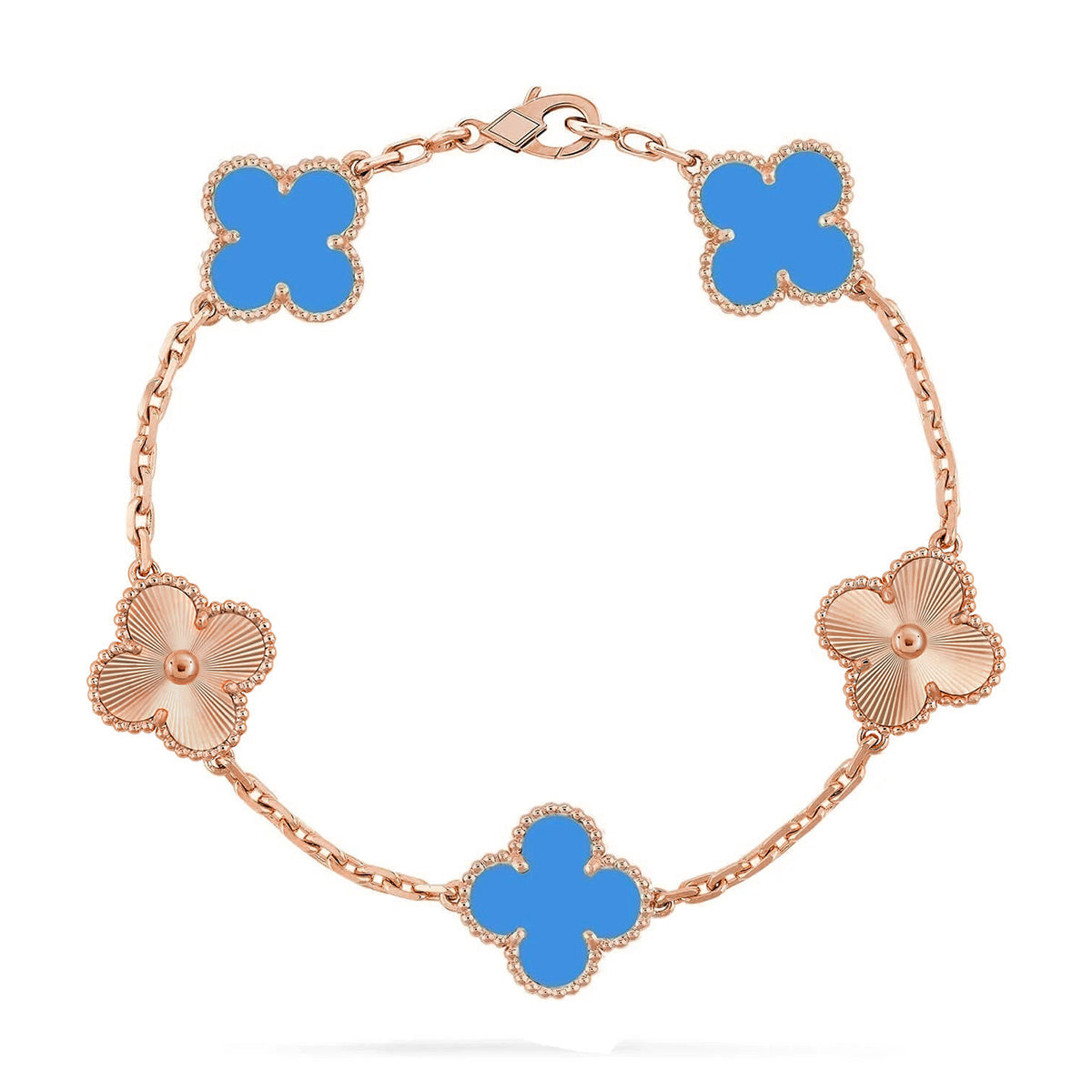 [Traum]Neue Kollektion CLOVER 5 MOTIF BLUE AGATE ARMBÄNDER