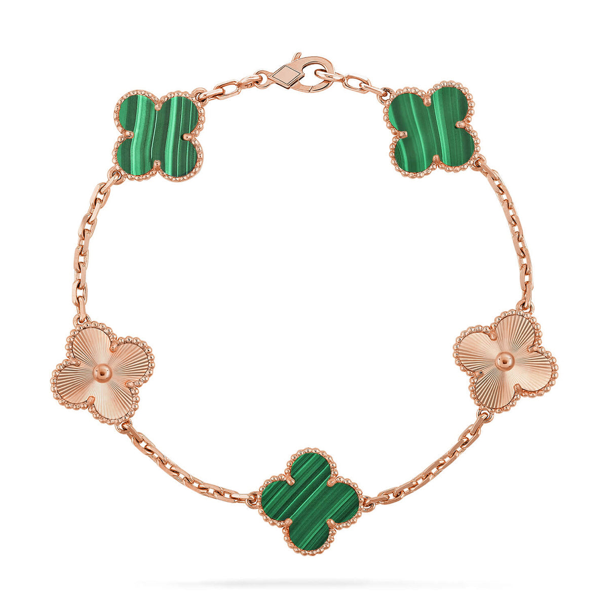 [Dream]New CLOVER 5 MOTIF MALACHITE ブレスレット コレクション