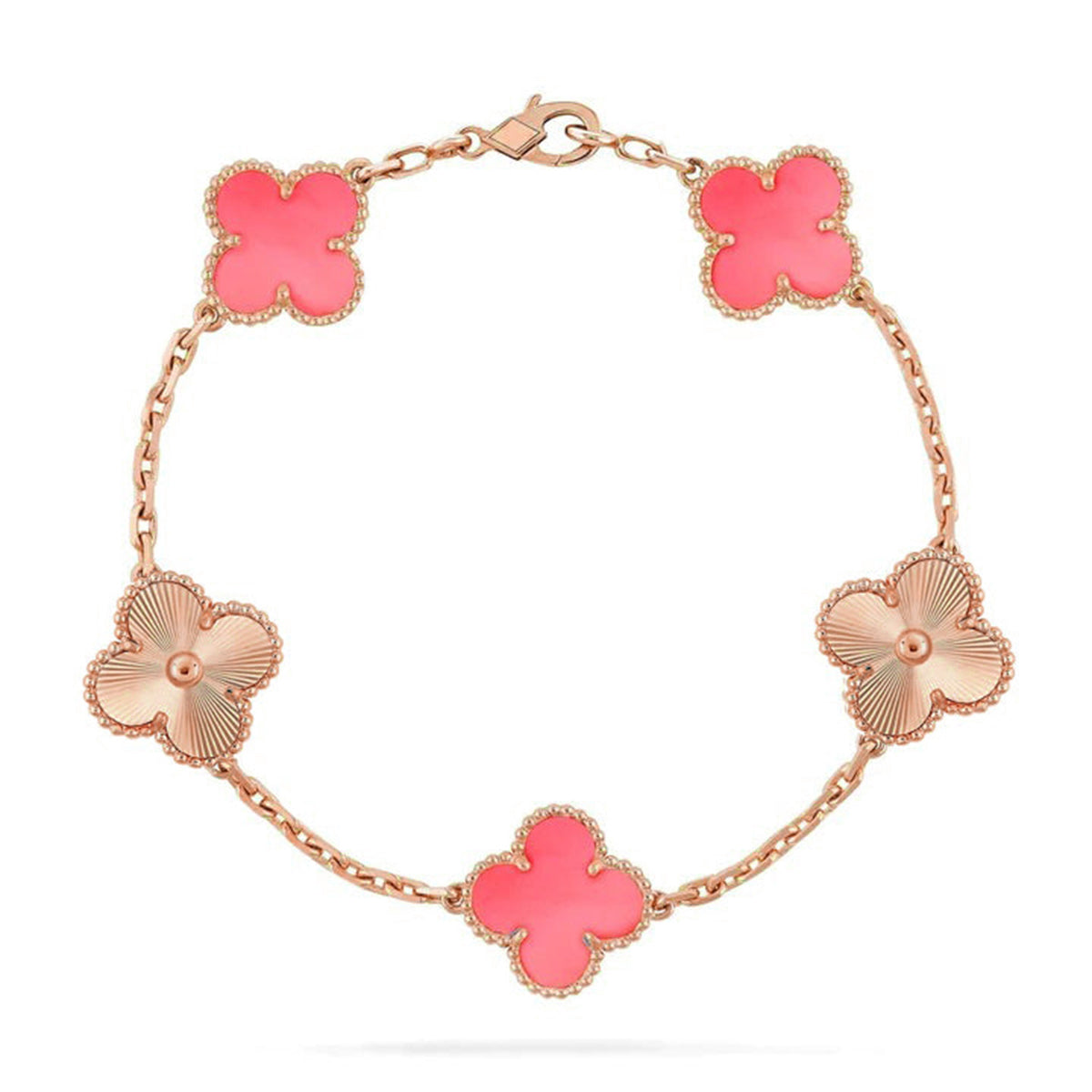 [Dream]Neue ROSA PERLMUTT-ARMBANDKOLLEKTION MIT KLEEBÄTTERN (5 MOTIVE)