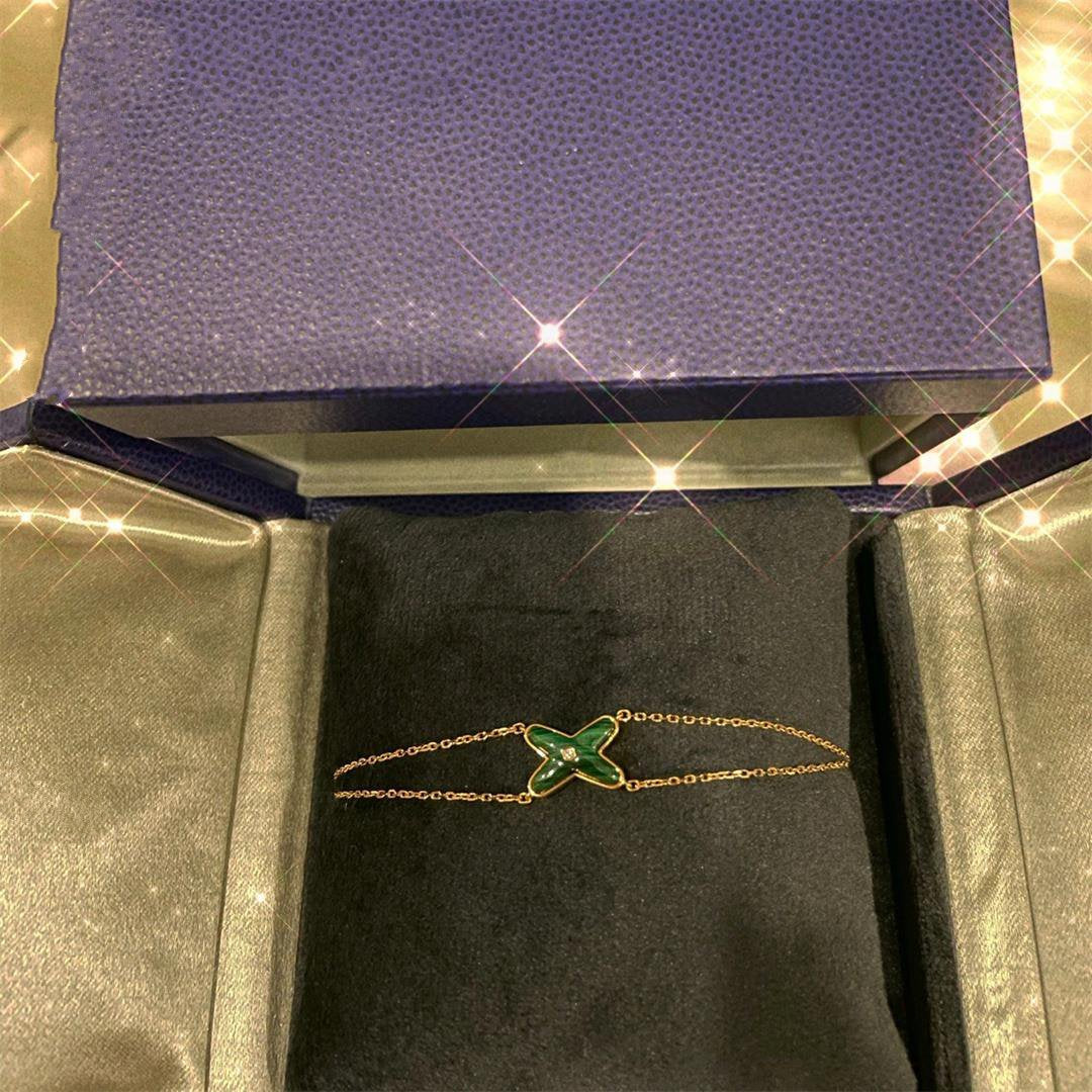¡®Dream¡¯JEUX BRACELET MALACHITE PINK GOLD 1 DIAMOND