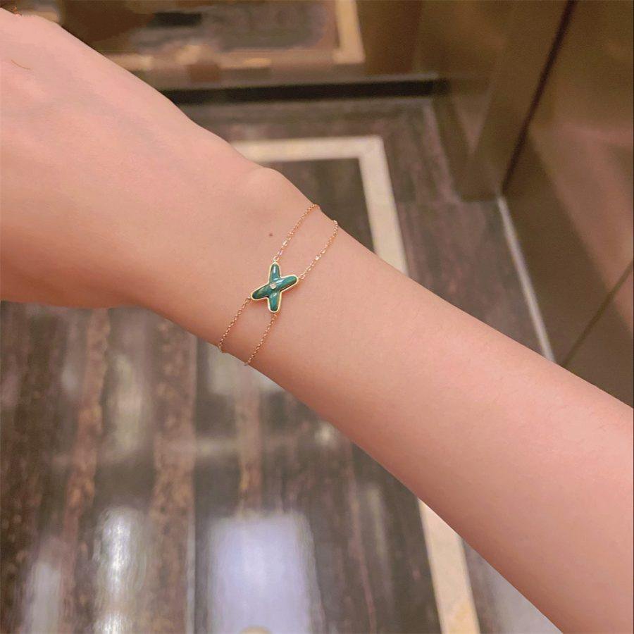 ¡®Dream¡¯JEUX BRACELET MALACHITE PINK GOLD 1 DIAMOND