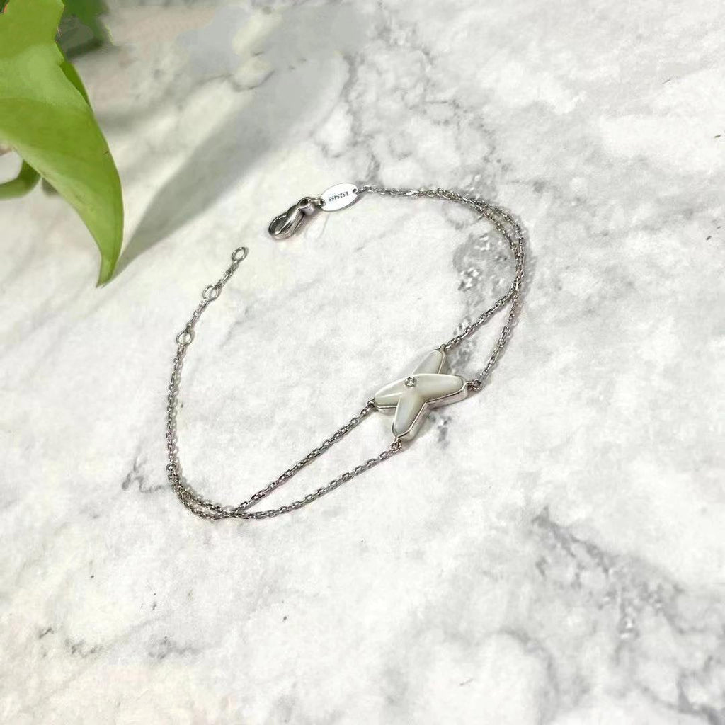 ¡®Dream¡¯JEUX BRACELET WHITE MOP SILVER 1 DIAMOND