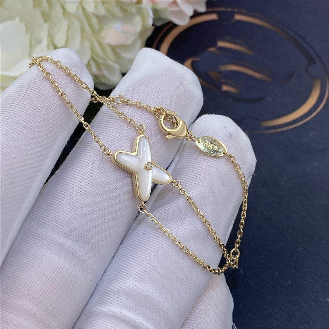 ¡®Dream¡¯JEUX BRACELET WHITE MOP GOLD 1 DIAMOND
