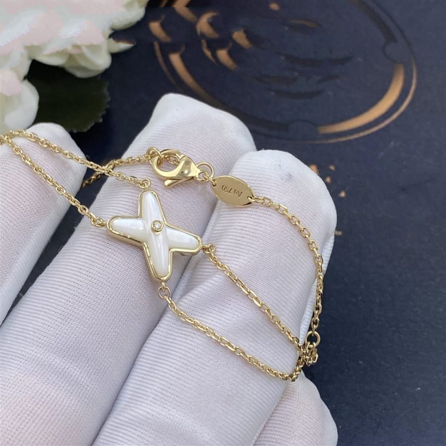 ¡®Dream¡¯JEUX BRACELET WHITE MOP GOLD 1 DIAMOND