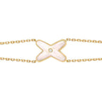 ¡®Dream¡¯JEUX BRACELET WHITE MOP GOLD 1 DIAMOND