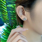 ¡®Dream¡¯JEUX DE SILVER DIAMOND EARRINGS