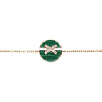 ¡®Dream¡¯ JEUX DE BRACELET MALACHIT ROSÉGOLD DIAMANTEN