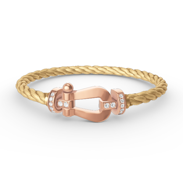 ¡®Dream¡¯FORCE LARGE HORSESHOE HALF DIAMOND BRACELET ROSE GOLD