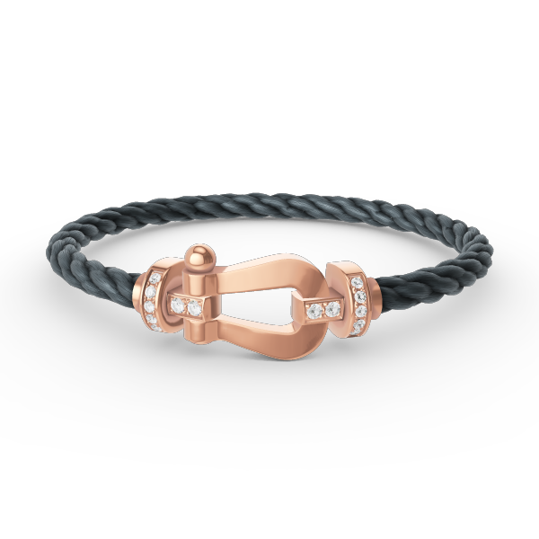 ¡®Dream¡¯FORCE LARGE HORSESHOE HALF DIAMOND BRACELET ROSE GOLD