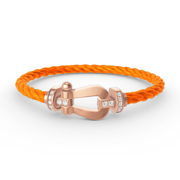 ¡®Dream¡¯FORCE LARGE HORSESHOE HALF DIAMOND BRACELET ROSE GOLD