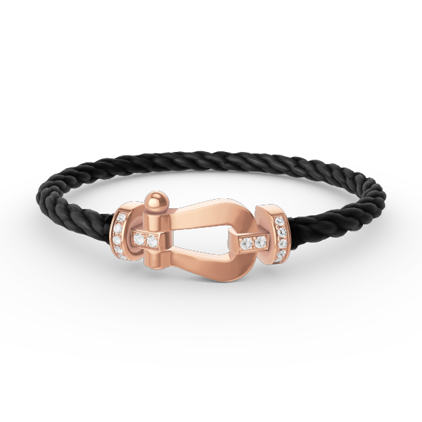 ¡®Dream¡¯FORCE LARGE HORSESHOE HALF DIAMOND BRACELET ROSE GOLD