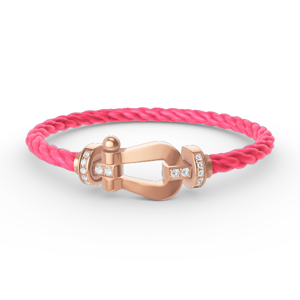 ¡®Dream¡¯FORCE LARGE HORSESHOE HALF DIAMOND BRACELET ROSE GOLD