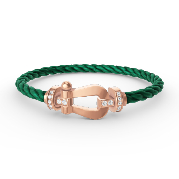 ¡®Dream¡¯FORCE LARGE HORSESHOE HALF DIAMOND BRACELET ROSE GOLD
