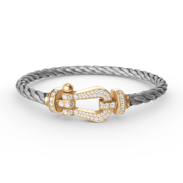 ¡®Dream¡¯FORCE LARGE HORSESHOE FULL DIAMOND BRACELET GOLD