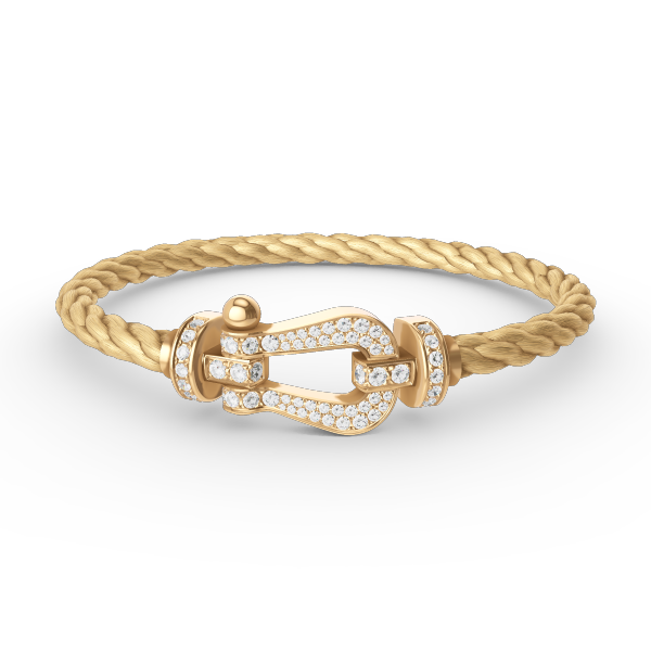 ¡®Dream¡¯FORCE LARGE HORSESHOE FULL DIAMOND BRACELET GOLD