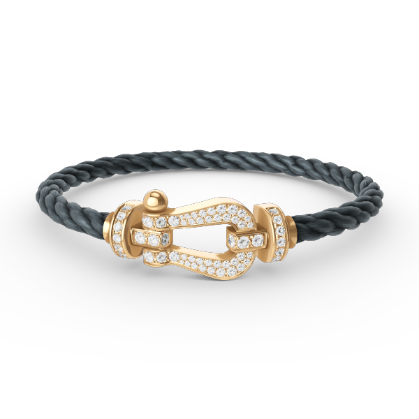 ¡®Dream¡¯FORCE LARGE HORSESHOE FULL DIAMOND BRACELET GOLD