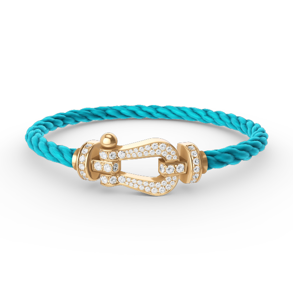 ¡®Dream¡¯FORCE LARGE HORSESHOE FULL DIAMOND BRACELET GOLD