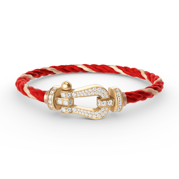 ¡®Dream¡¯FORCE LARGE HORSESHOE FULL DIAMOND BRACELET GOLD