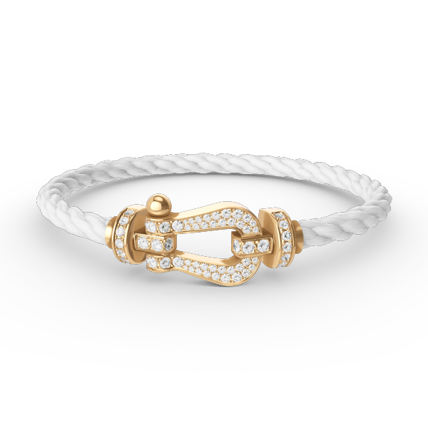 ¡®Dream¡¯FORCE LARGE HORSESHOE FULL DIAMOND BRACELET GOLD