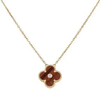 ¡®Dream¡¯CLOVER 15MM DIAMANT-UND GELBER TIGERAUGE-ACHAT-Halskette